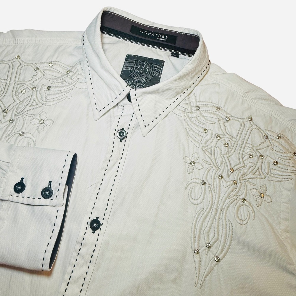 Roar Signature Fidelity Long Sleeve Mens 2XL Western Tribal Wings Rhinestones